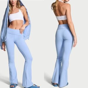 Victoria's Secret Harbor Blue Cotton Foldover Flare Legging Size XXL NWOT